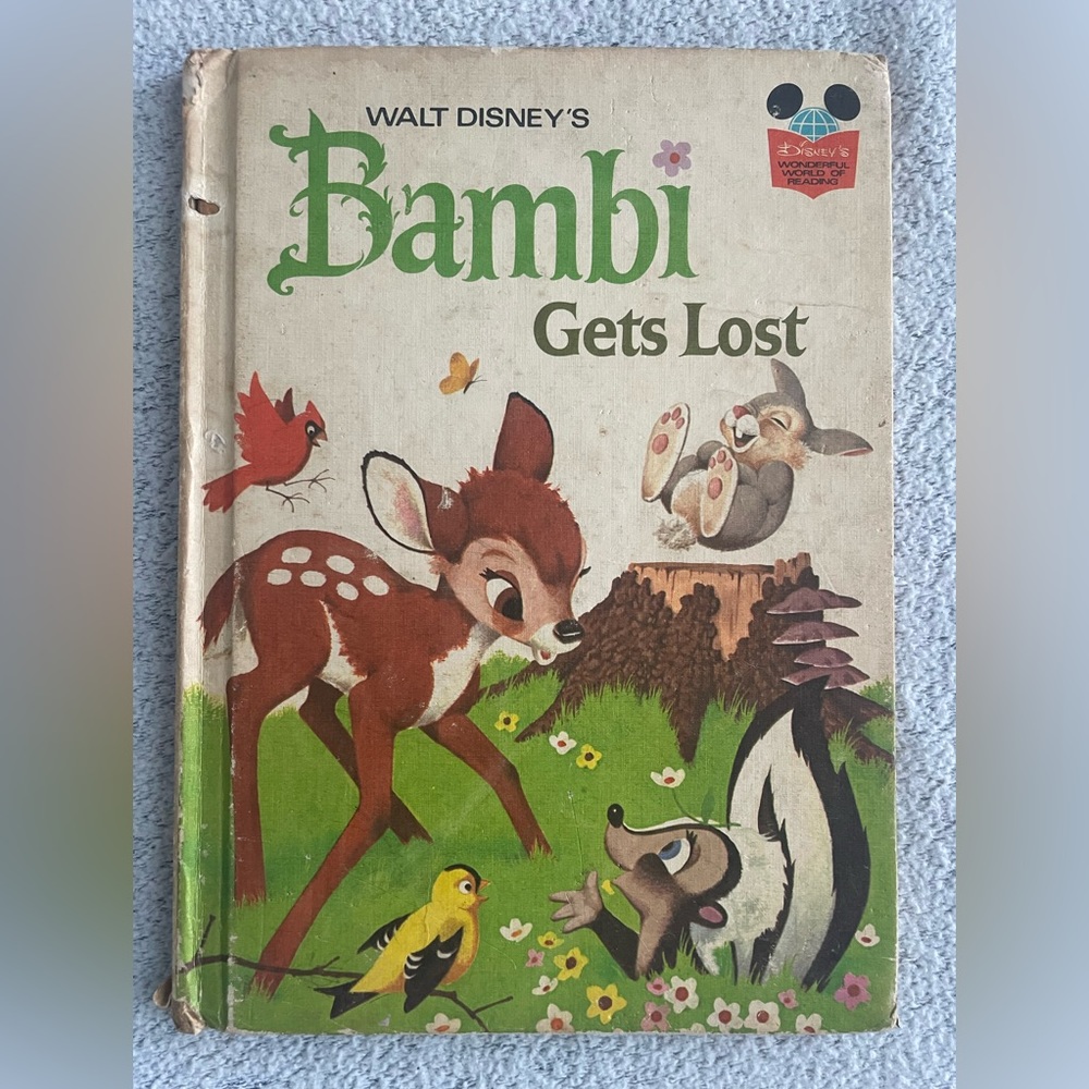 Walt Disney’s Bambi Gets Lost Children’s Book ✨Vintage 1972